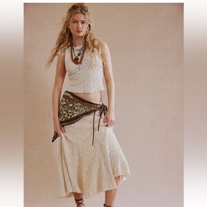 Free People Laney Set in Natural Combo Size L